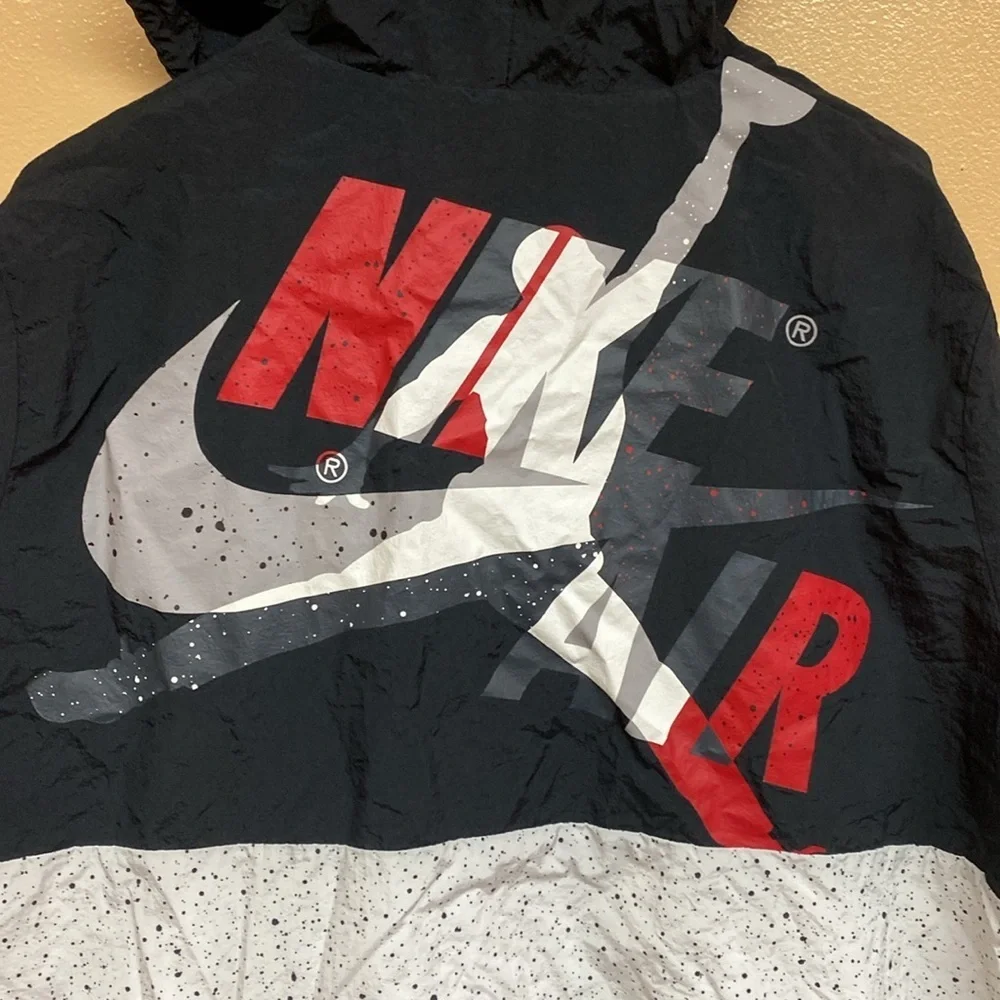 Nike Air Jordan Full Zip Windbreaker “Black White Red”